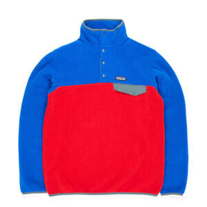 Men's Patagonia Medium Lightweight Synchilla Snap-T Fleece Pullover Touring Red